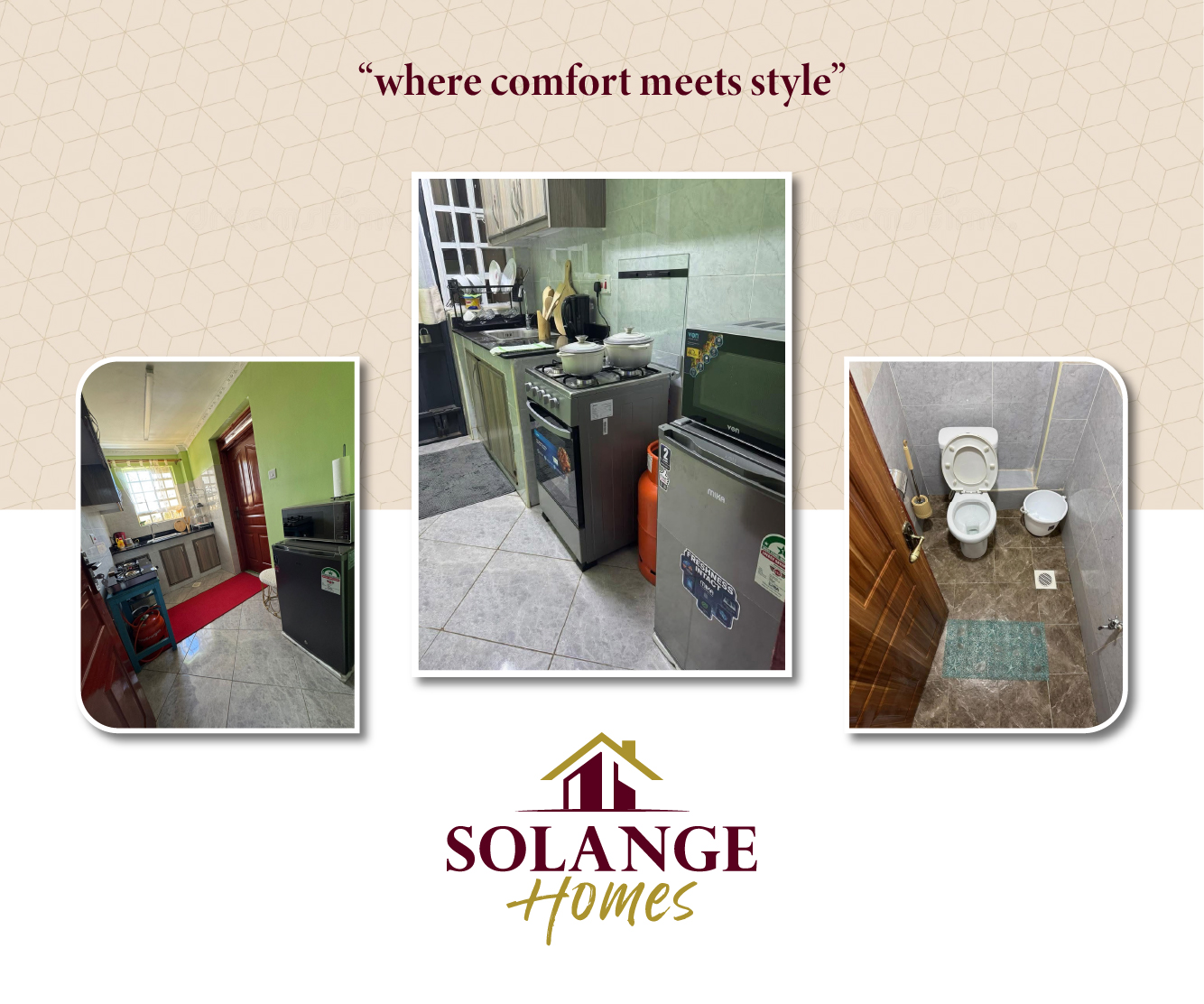 Solange Homes offers a curated selection of fully furnished studio and 1-bedroom apartments crafted for modern comfort,